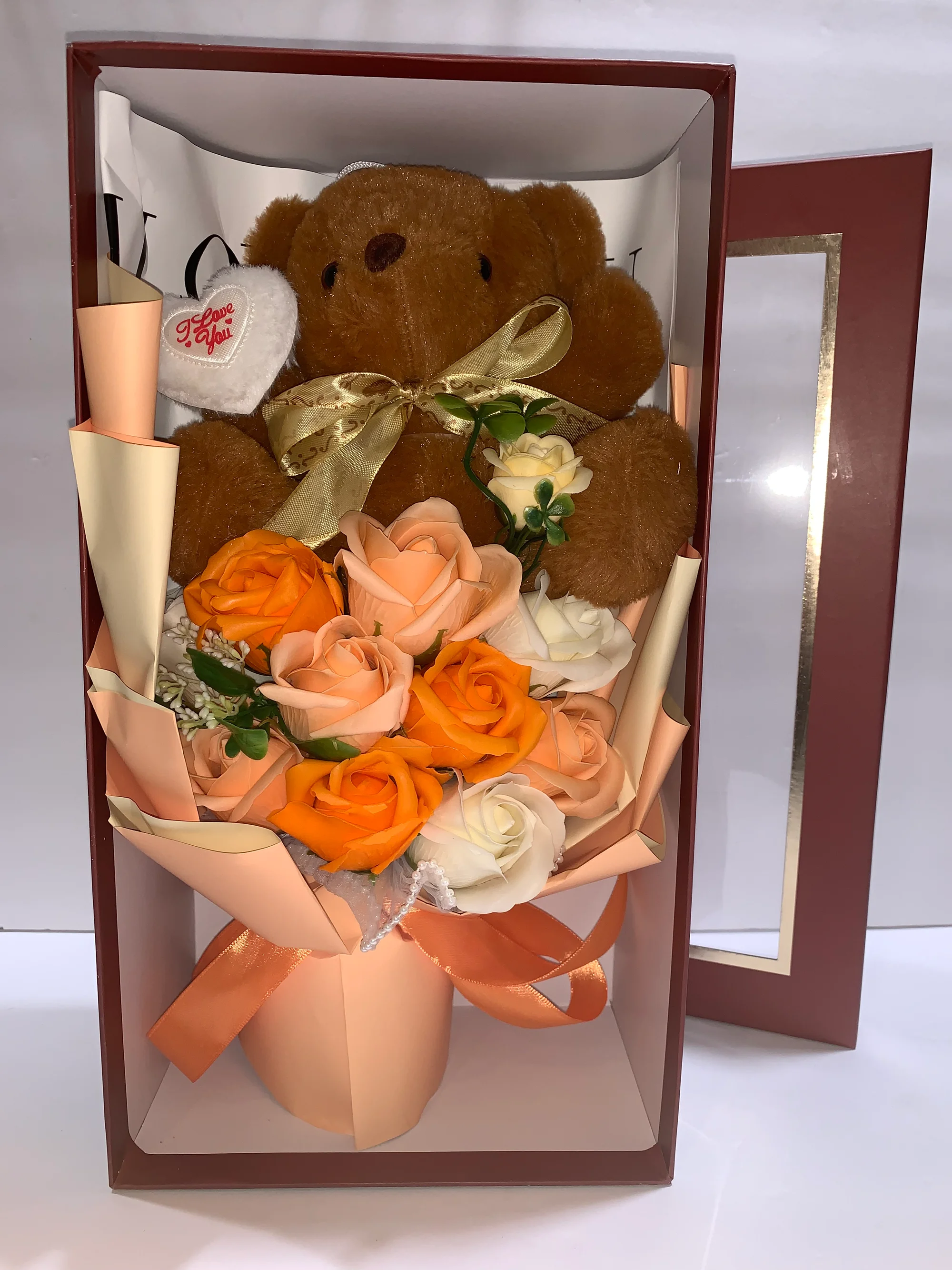 Soap Bloom & Hug – Soap Flower Teddy Gift Box 🌹 product image 18
