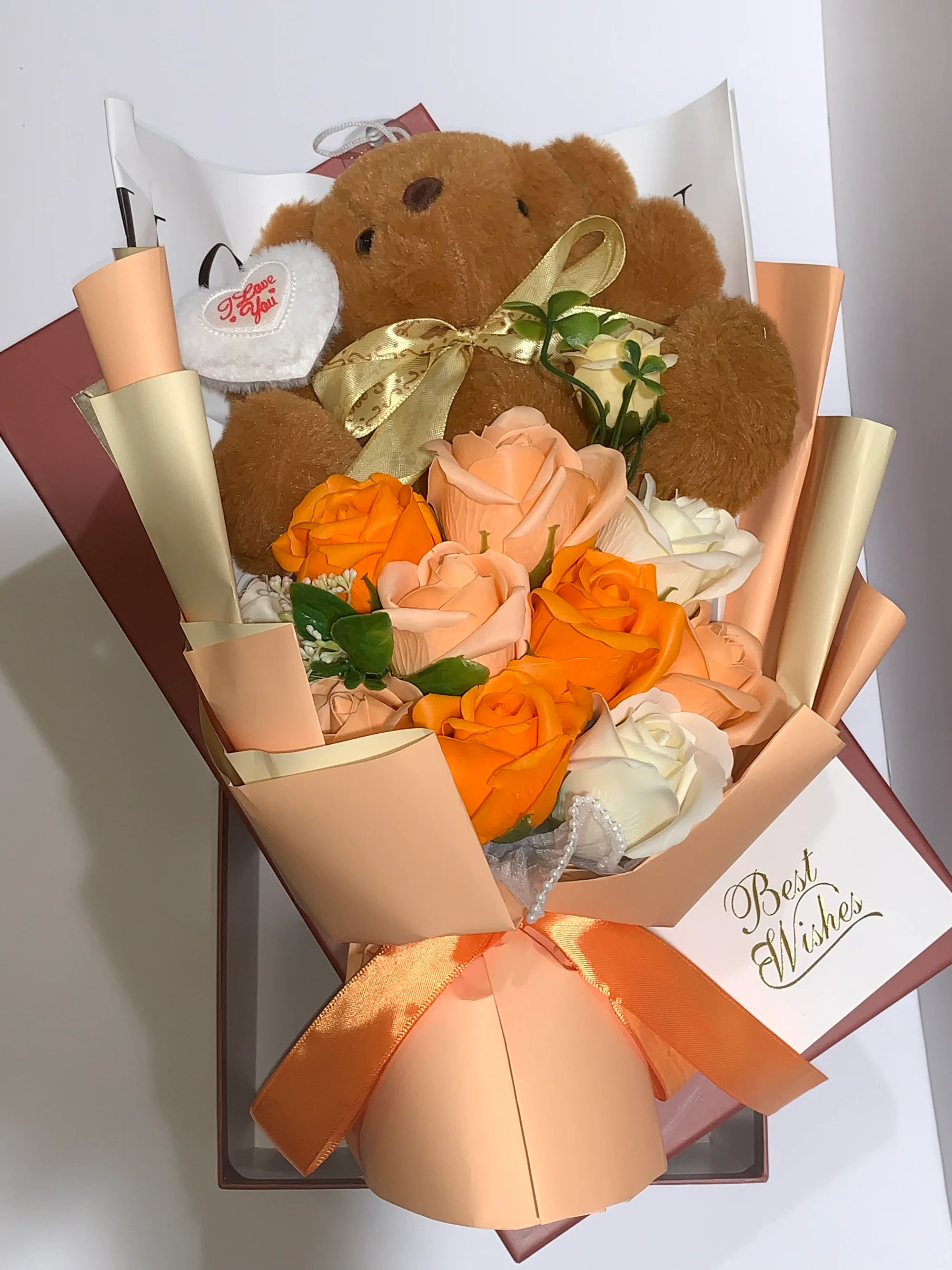 Soap Bloom & Hug – Soap Flower Teddy Gift Box 🌹 product image 17
