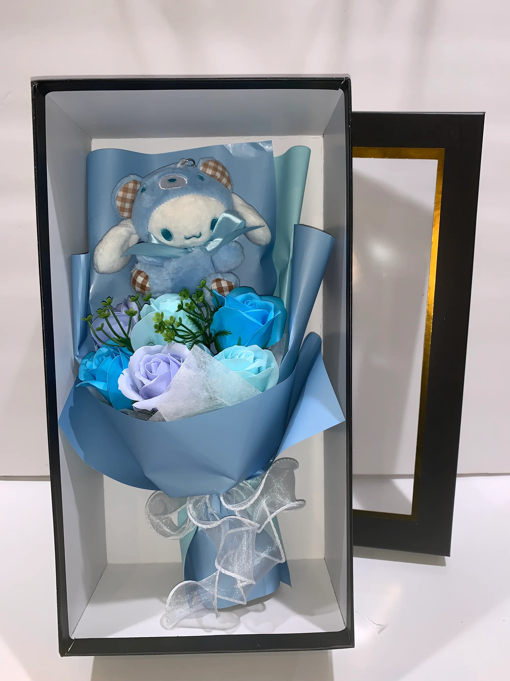 Soap Bloom & Hug – Soap Flower Teddy Gift Box 🌹 product image 3