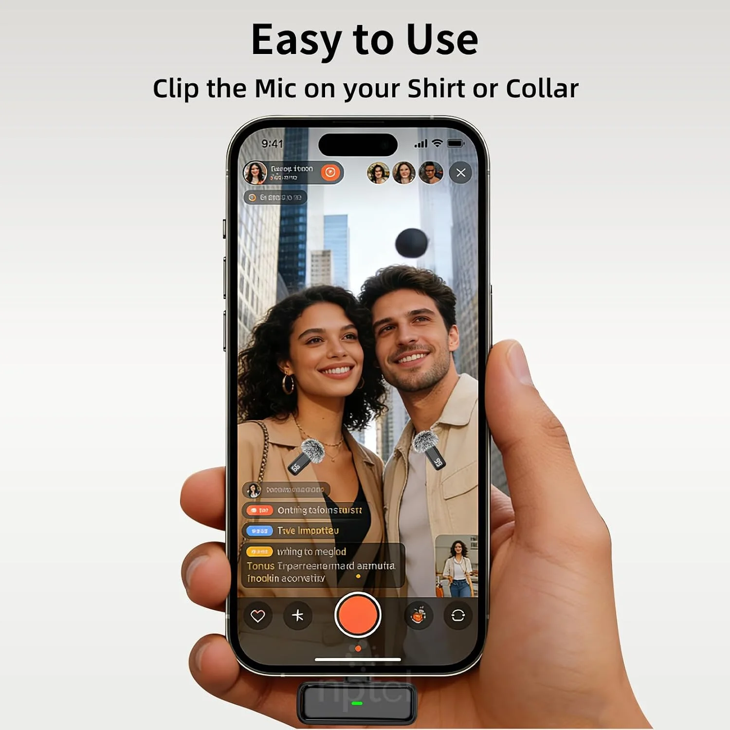 Wireless Lavalier Microphone for iPhone iPad Android, Mini USB C Mic product image 4