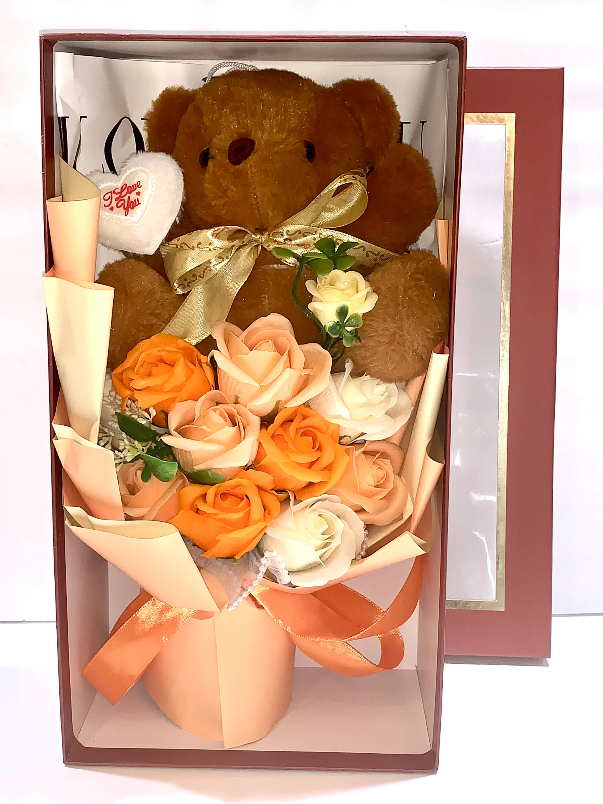 Soap Bloom & Hug – Soap Flower Teddy Gift Box 🌹 product image 19