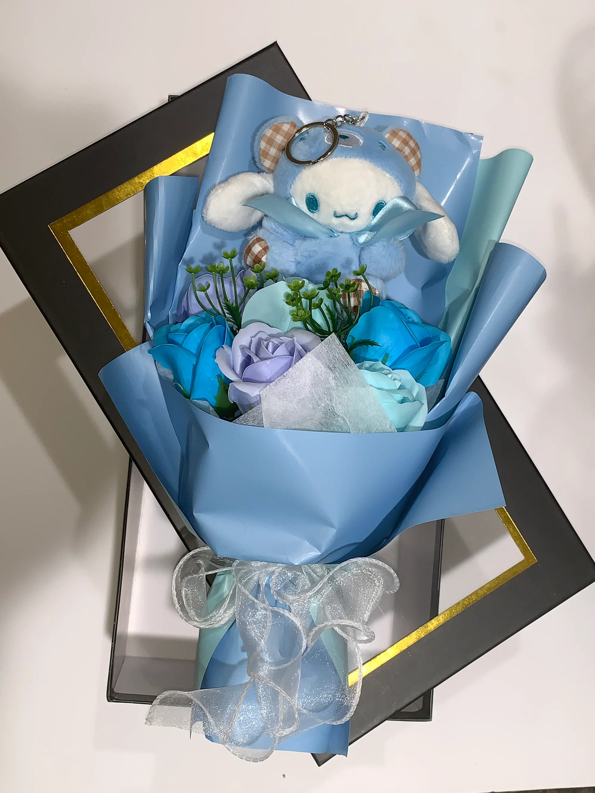 Soap Bloom & Hug – Soap Flower Teddy Gift Box 🌹 product image 2